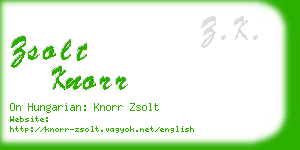 zsolt knorr business card